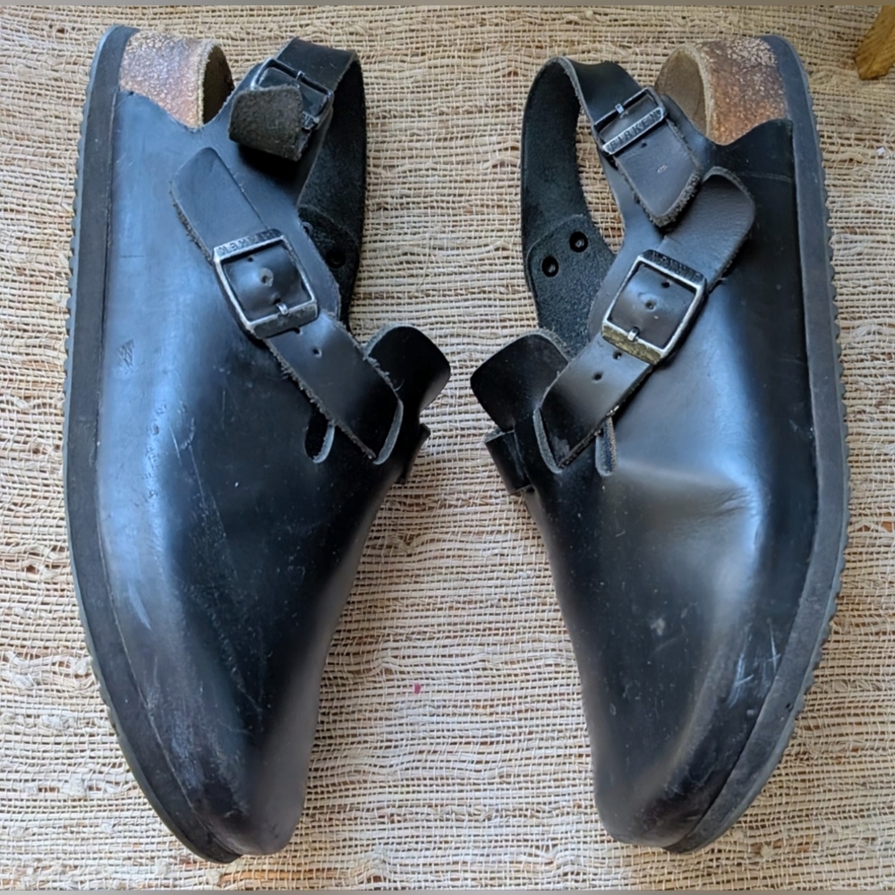 Birkenstock Tokio Super Grip black clogs size 39 READ